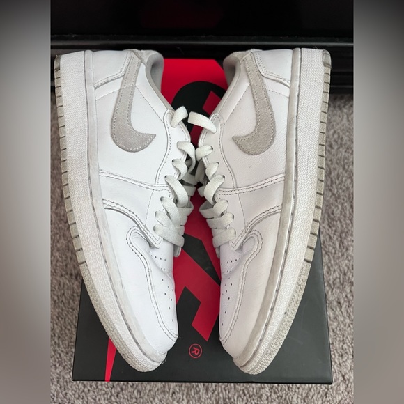 2 PAIRS- Nike Jordan 1 Low - Black Toe and Neutral Grey - Picture 8 of 11